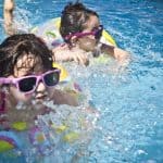 Kids swimming